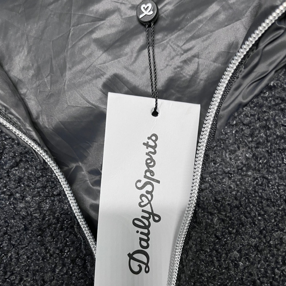 Daily Sports Born in‎ Sweden Vest Women's Medium Gray Puffer Jacket 3104 - Picture 6 of 14